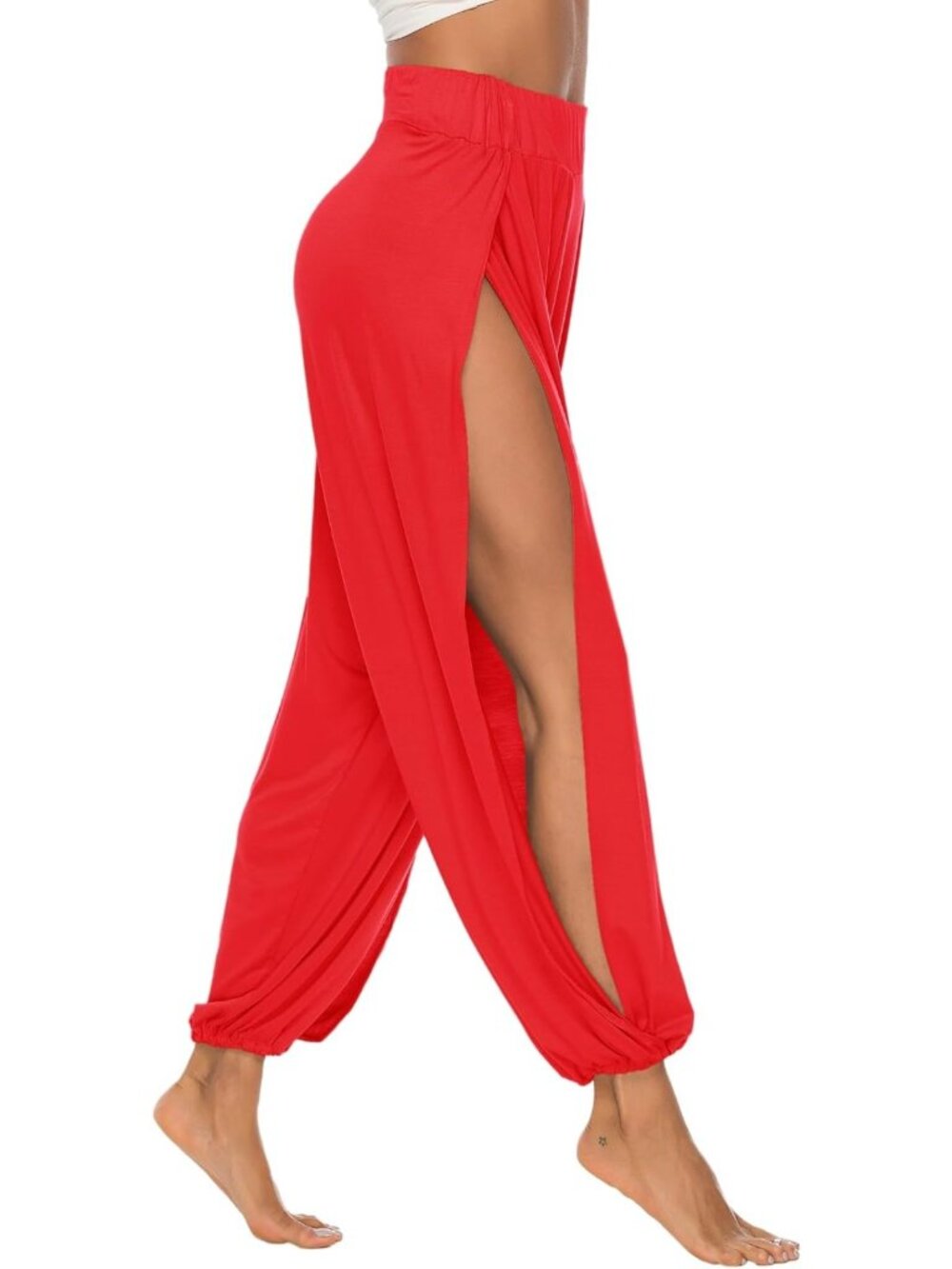 Chic High Slit Harem Pants for Women | Boho Hippie Trousers | Trendy Casual Wear